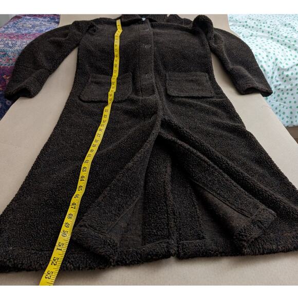 stephanie andrews sherpa teddy fleece maxi coat vintage medium - Picture 8 of 8